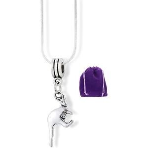 Kangaroo Necklace - Kangaroo with Joey in Pouch Charm